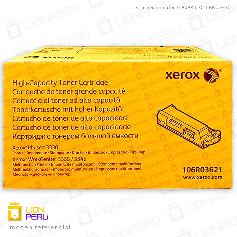 Toner Xerox 106R03621 Cartucho Capacidad Estandar Black