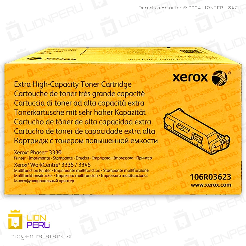 Toner Xerox 106R03623 Cartucho Alta Capacidad Black