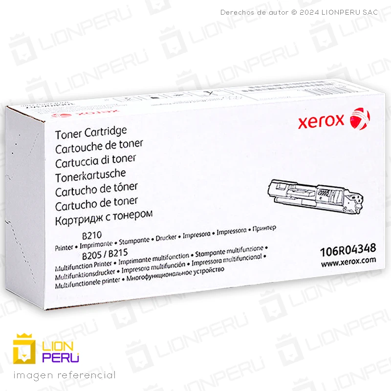 Toner Xerox 106R04348 Cartucho Capacidad Estandar Black
