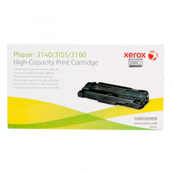 Toner Xerox 108R00909 Black Cartucho Original 2500 Paginas