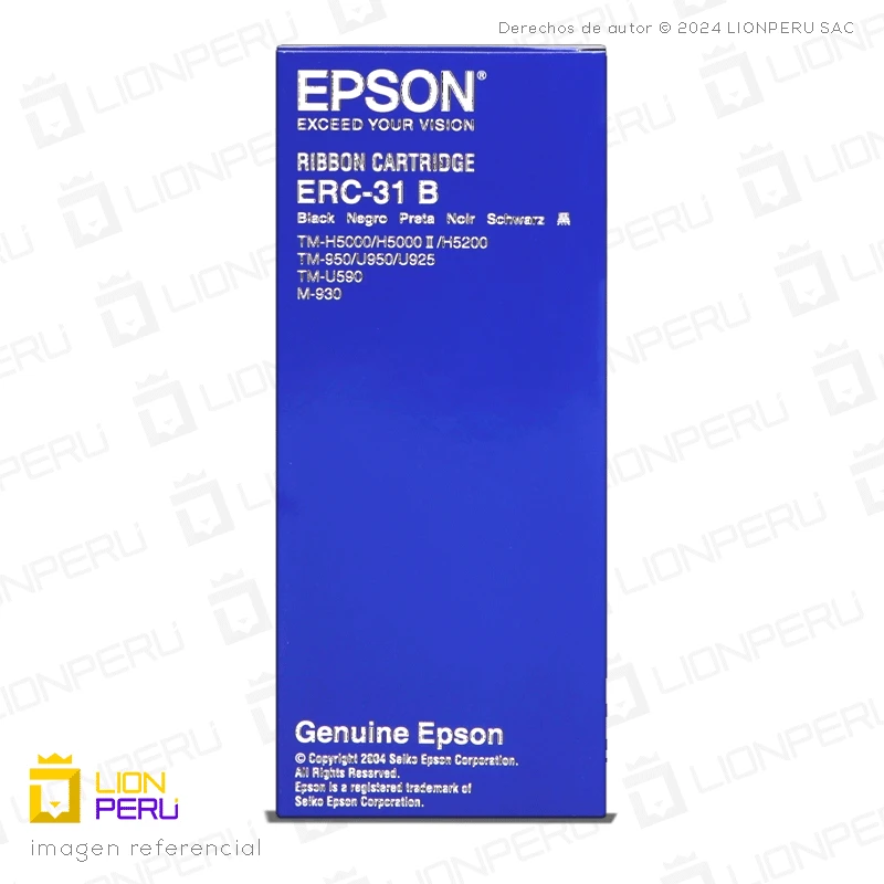 Cinta Epson ERC-31B Ribbon Cartridge Negro Original