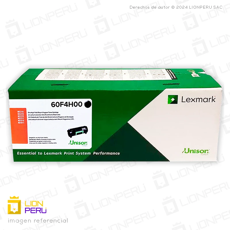 Toner Lexmark 60F4H00, 604H Cartucho Original Black