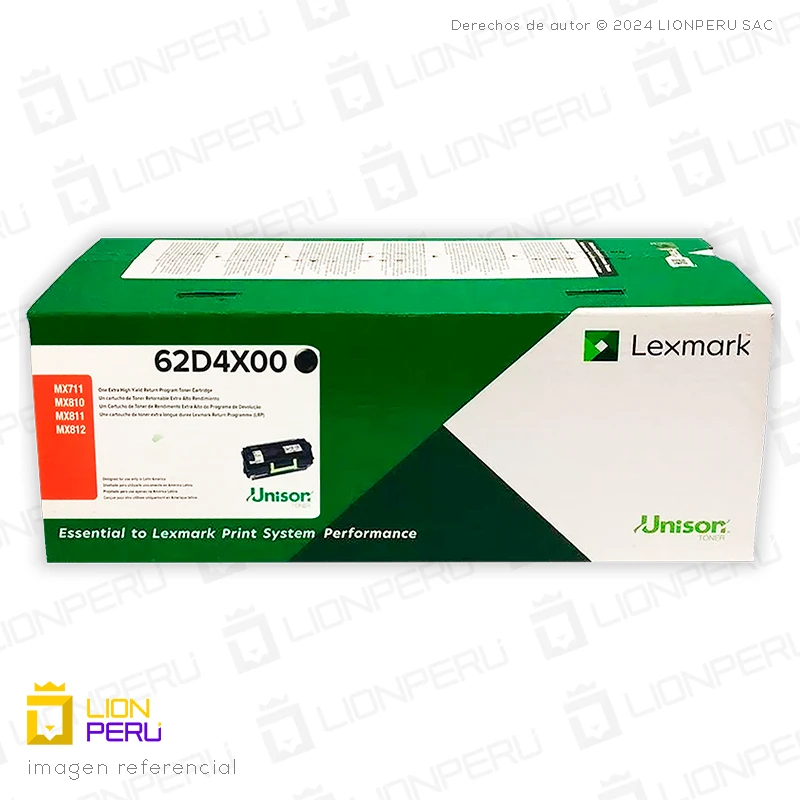 Toner Lexmark 62D4X00, 624X Cartucho Original Black