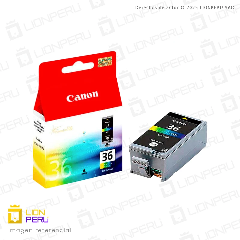 Tinta Canon CLI-36 Cartucho Original Tricolor