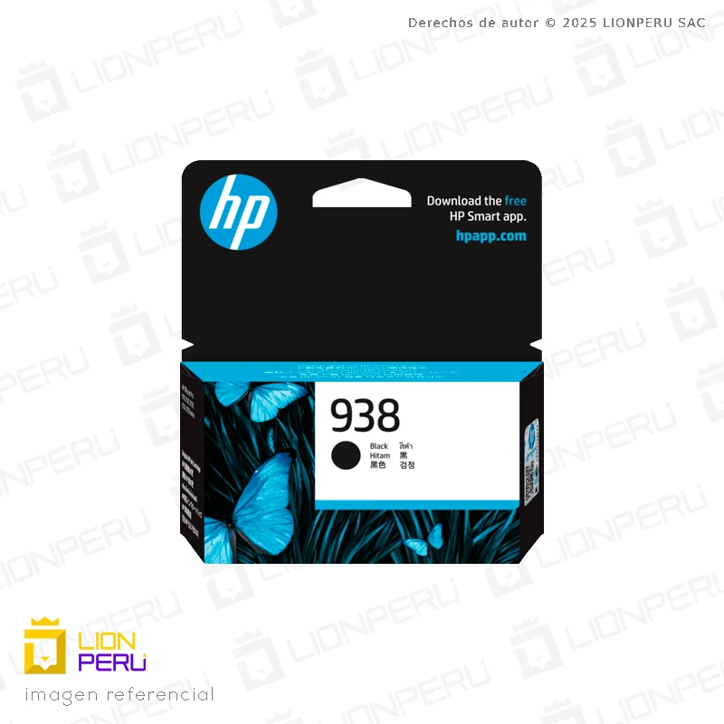 Tinta HP 4S6X8PL Cartucho Original Negro
