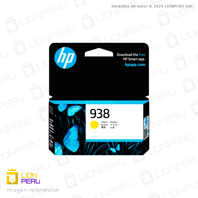 Tinta HP 4S6X7PL Cartucho Original Amarillo