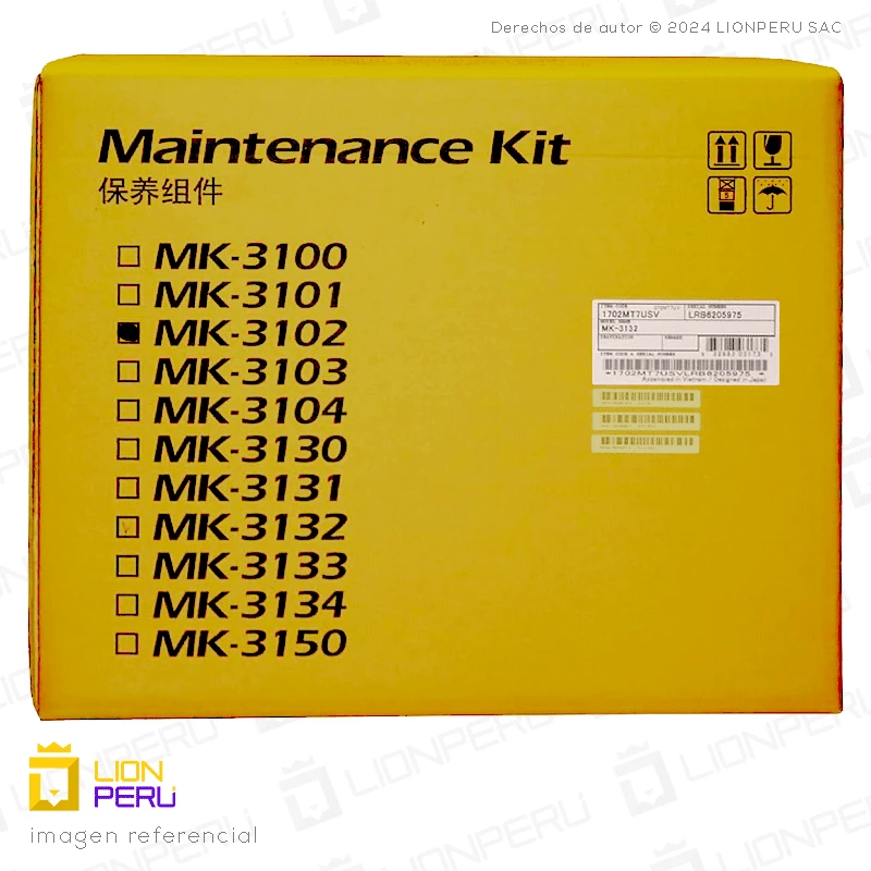 Kit de Mantenimiento MK-3102 Kyocera 1702MS8USV Original