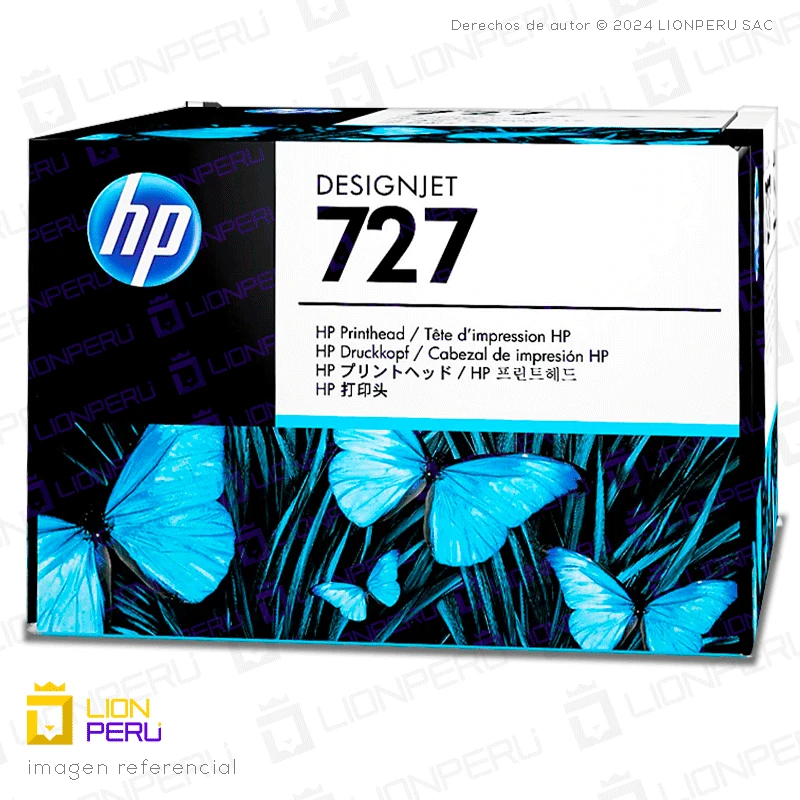 Cabezal HP B3P06A 727A Black Cyan Magenta Yellow Gray Foto