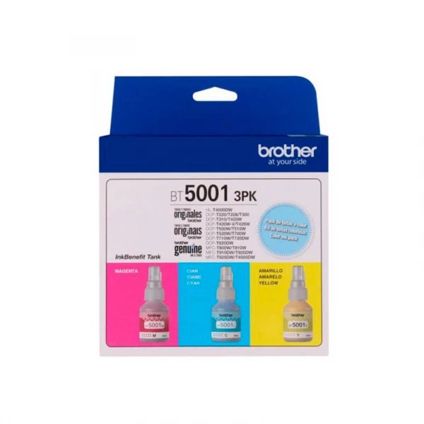 Tinta Brother 3 Pack BT50013PK Color Botella Original