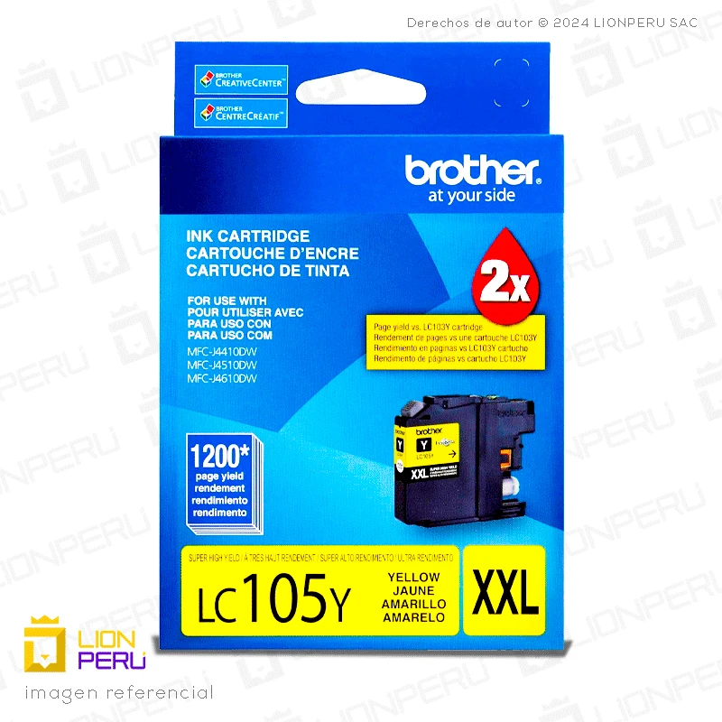 Tinta Brother LC105Y Cartucho Original Amarillo