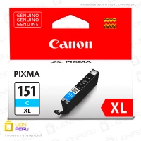 Tinta Canon CLI-151XL Cartucho Original Cyan