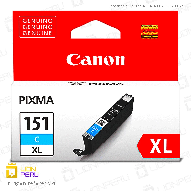 Tinta Canon CLI-151XL Cartucho Original Cyan