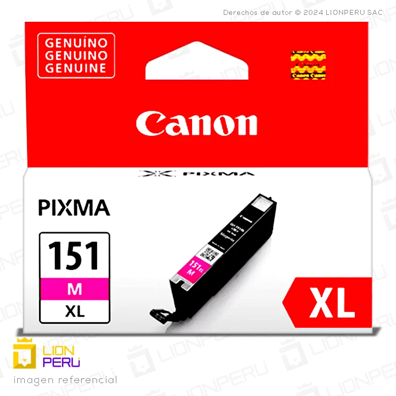 Tinta Canon CLI-151XL Cartucho Original Magenta