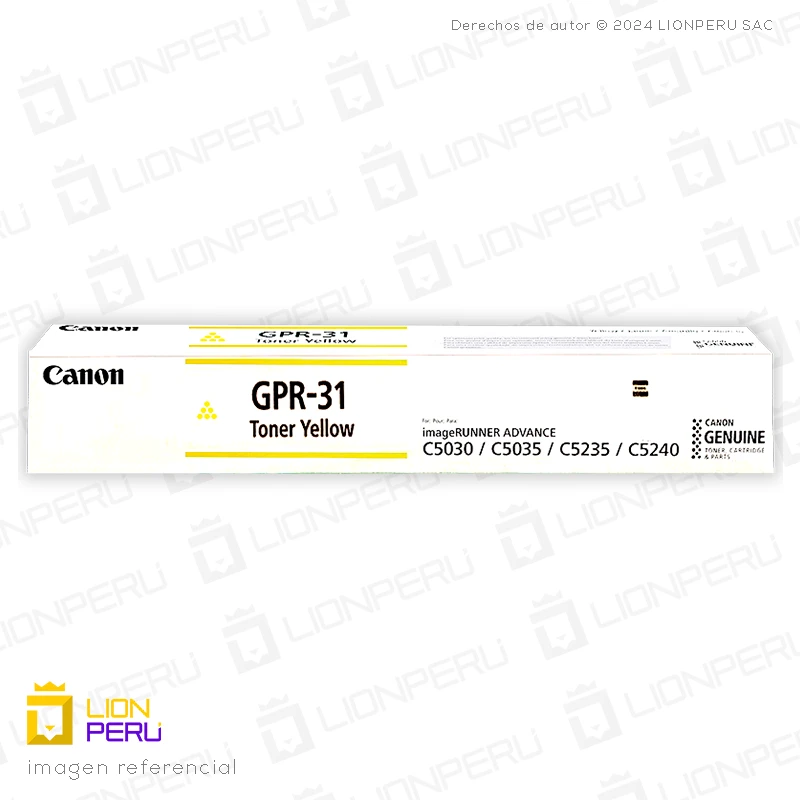 Toner Canon GPR 31, GPR-31 Cartucho Original Yellow