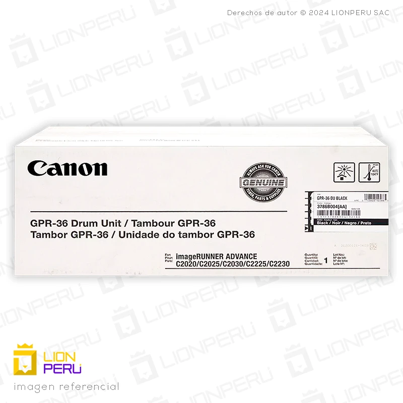 Drum Canon GPR-36 Tambor GPR36 Unit Negro Original