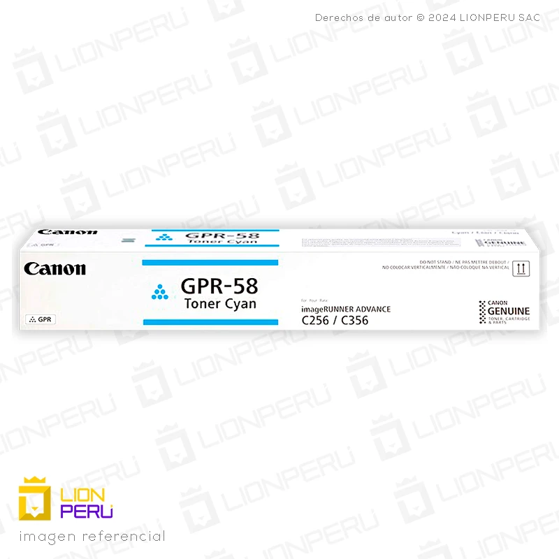 Toner Canon GPR 58, GPR-58 Cartucho Original Cyan