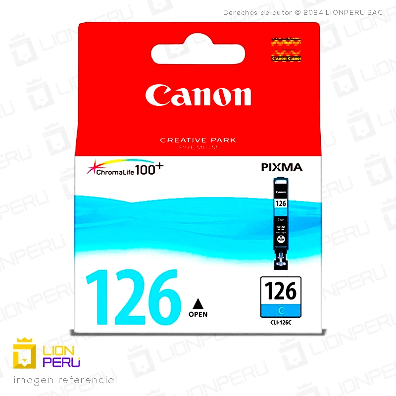 Tinta Canon CLI-126 Cartucho Original Cyan