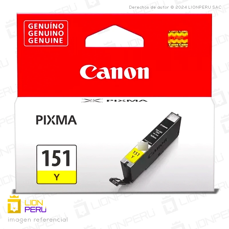 Tinta Canon CLI-151XL Cartucho Original Amarillo