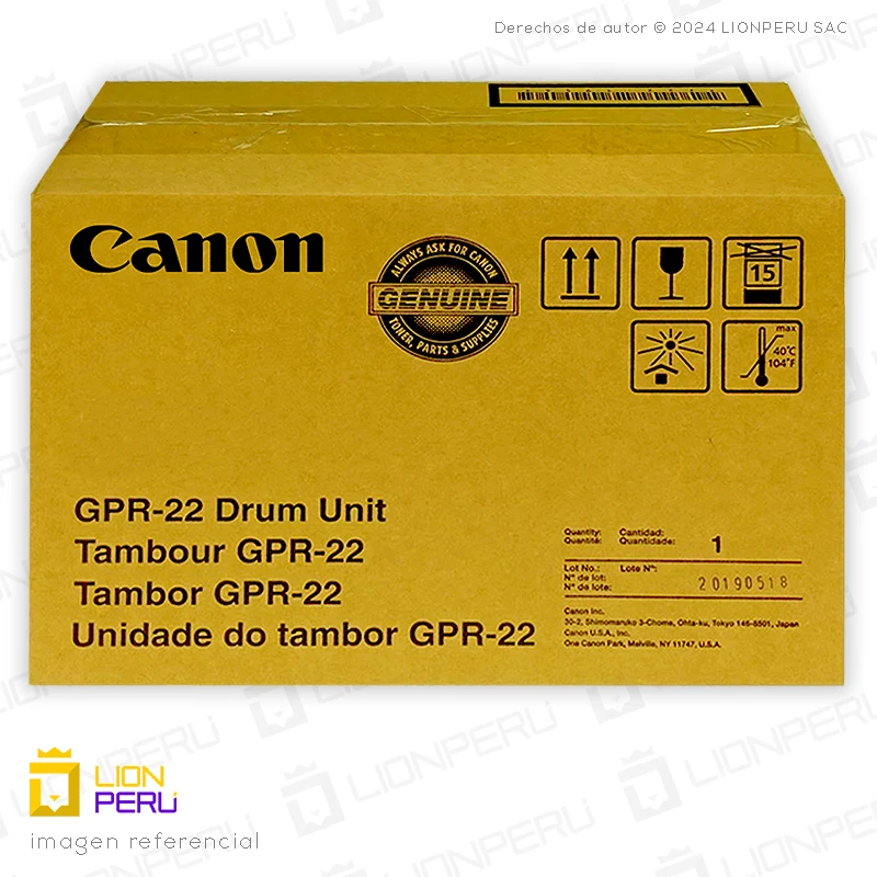 Drum Canon GPR-22 Tambor GPR22 Unit Monocromático Original