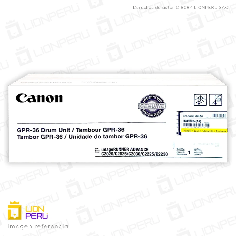 Drum Canon GPR-36 Tambor GPR36 Unit Yellow Original