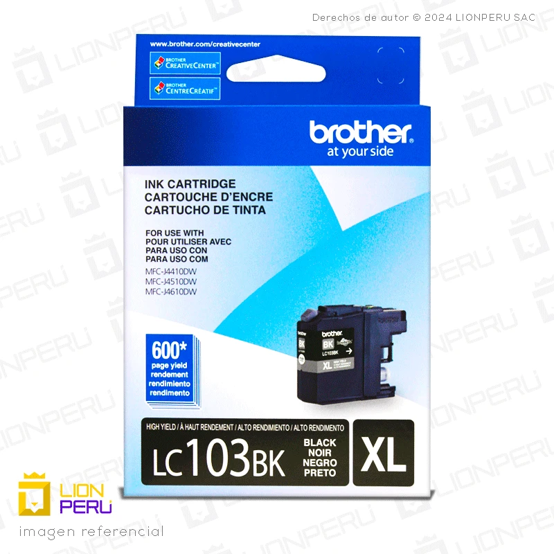 Tinta Brother LC103BK Cartucho Original Negro