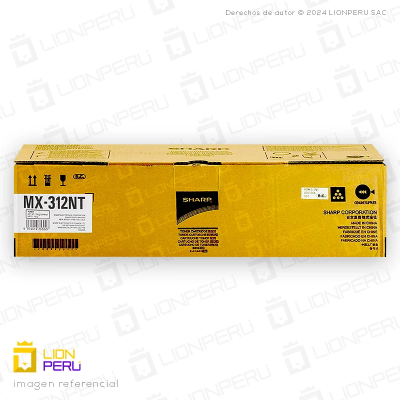 Toner Sharp MX-312NT, MX312NT Original Cartucho Black