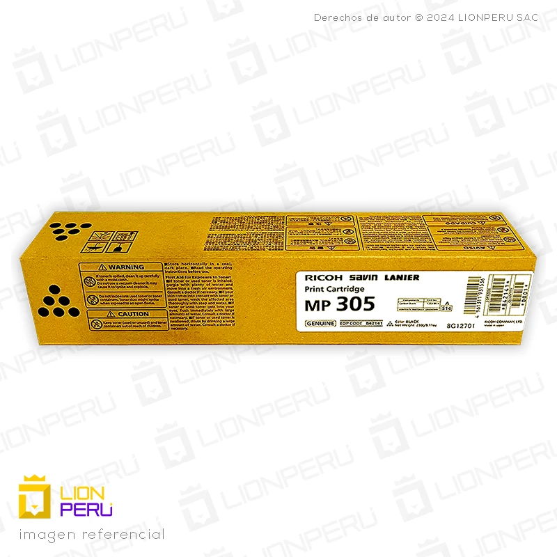 Toner Ricoh MP 305, 842141 Original Cartucho Black