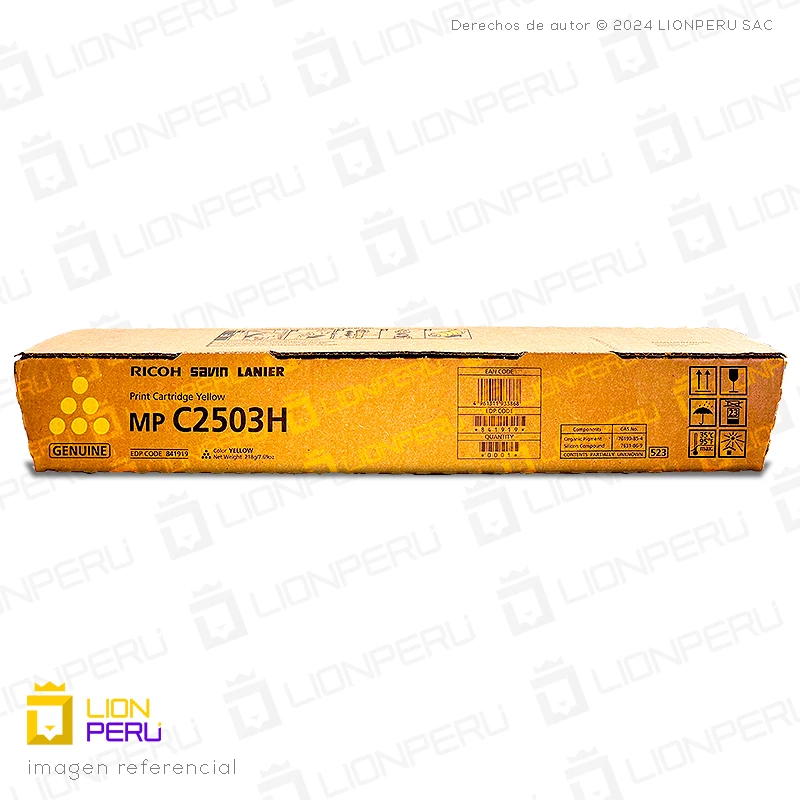 Toner Ricoh MP C2503 Yellow Cartucho 841919 Original