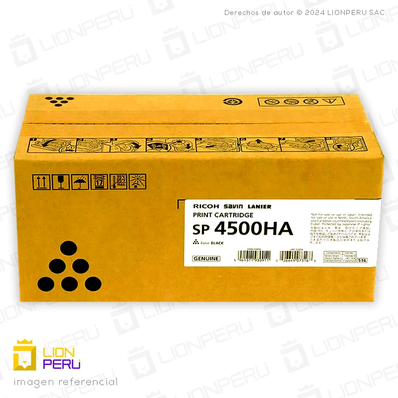 Toner Ricoh SP 4500HA, 407316 Original Cartucho Black