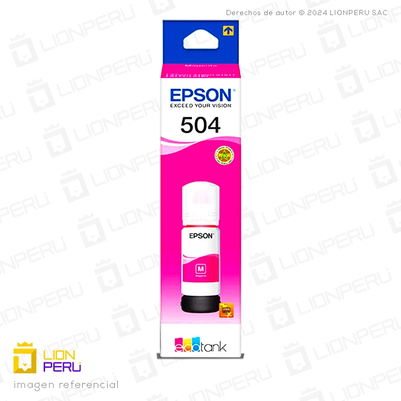 Tinta Epson T504320, T5043 Botella Original Magenta