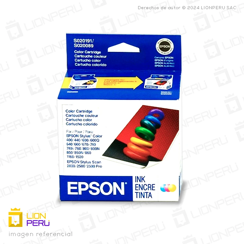 Tinta Epson S191089, S1910 Colores Original
