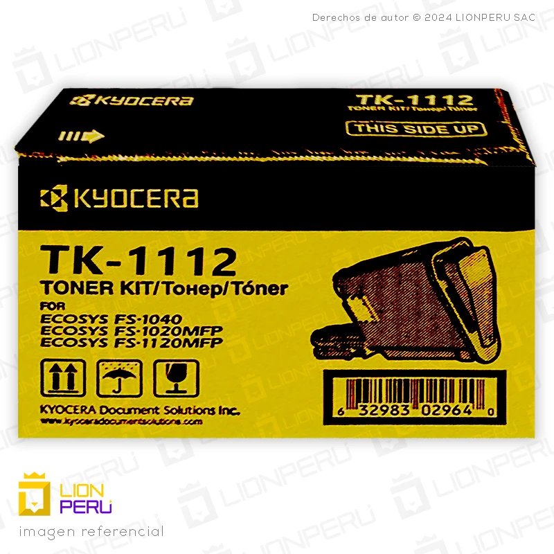 Toner Kyocera TK-1112 Cartucho TK 1112 Original Black