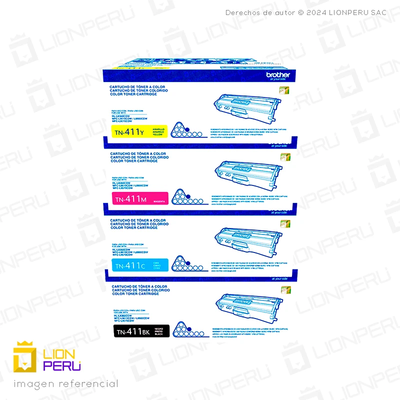 Toner Brother TN411 Cartucho TN-411 Pack Kit Completo