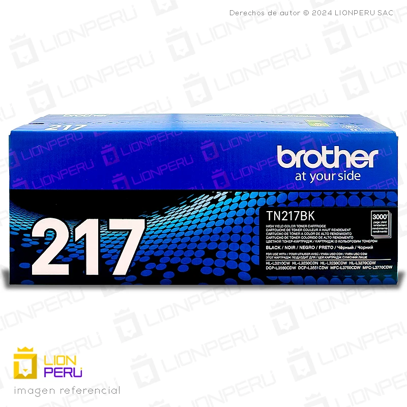 Toner Brother TN217BK Black TN-217BK Cartucho Original
