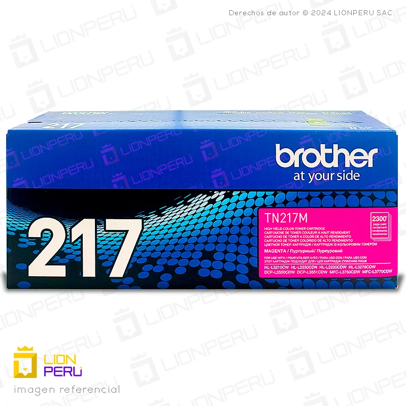Toner Brother TN217M Magenta Cartucho TN-217M Original