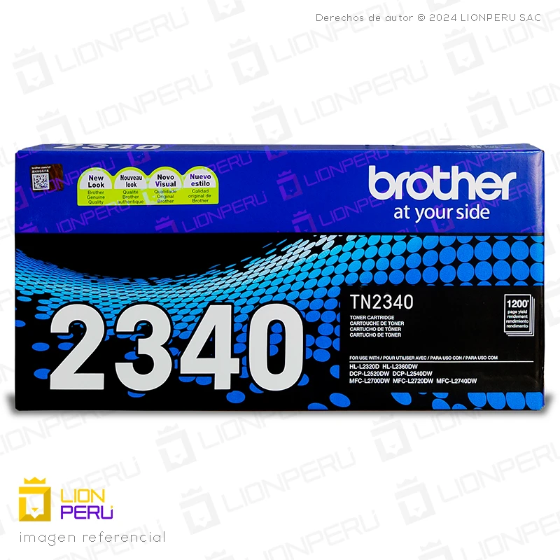 Toner Brother TN2340 Black TN-2340 Cartucho Original