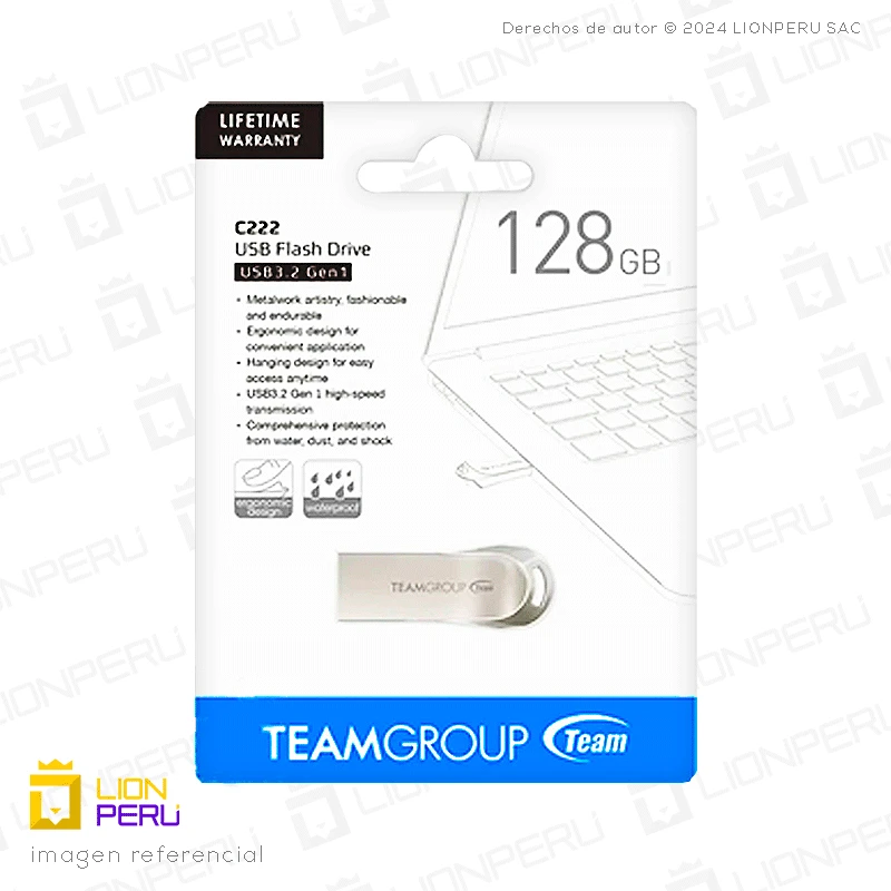 Memoria USB 128GB C222 Silver Teamgroup Original