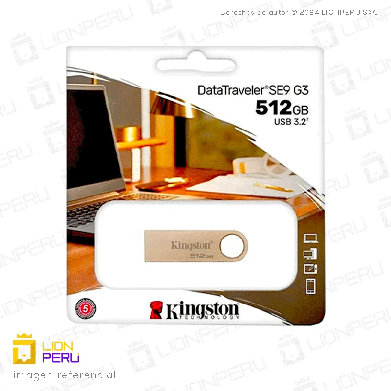 Memoria USB 512GB DT SE9 G3 Kingston Meta Gold