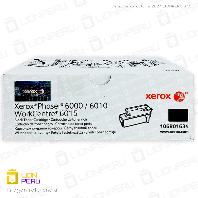 Toner Xerox 106R01634 Cartucho Alta Capacidad Black