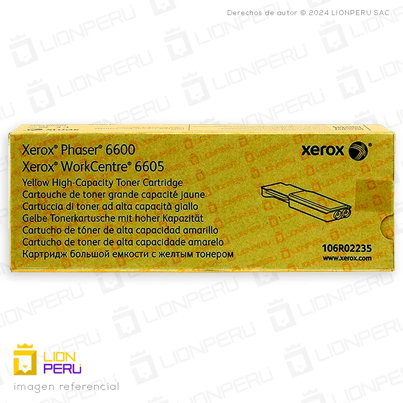 Toner Xerox 106R02235 Cartucho Alta Capacidad Yellow