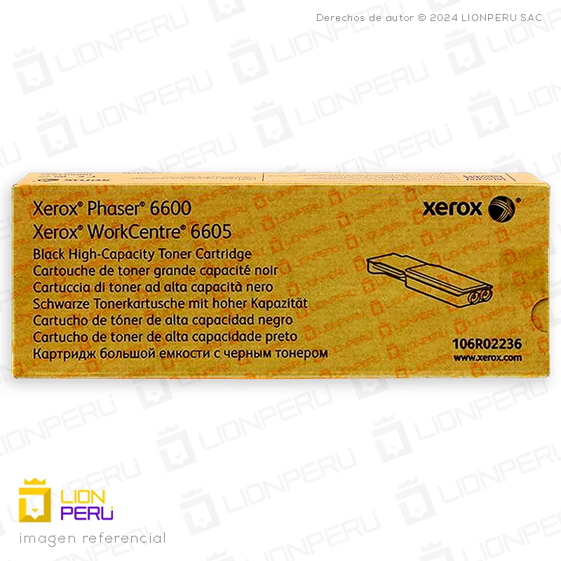 Toner Xerox 106R02236 Cartucho Alta Capacidad Black