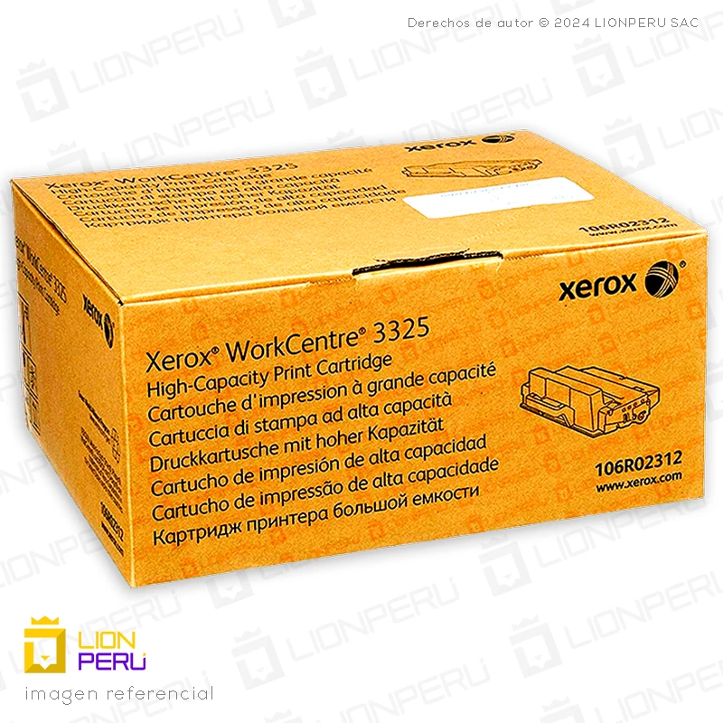Toner Xerox 106R02312 Cartucho Alta Capacidad Black