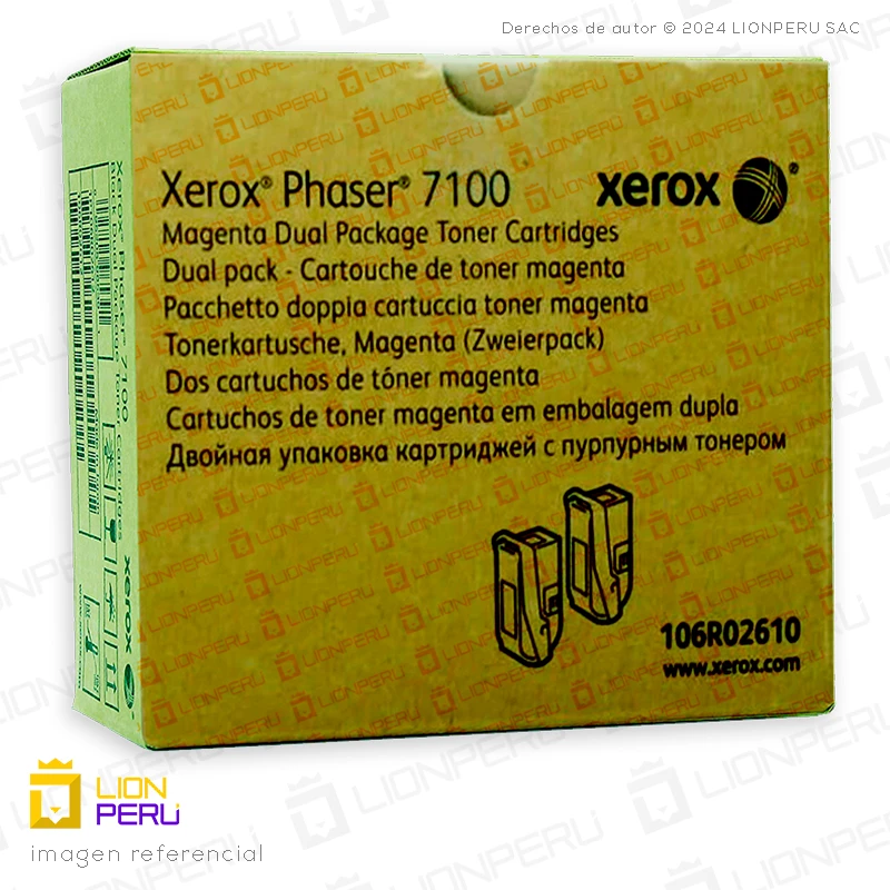 Toner Xerox 106R02610 Cartucho Dual Pack Magenta