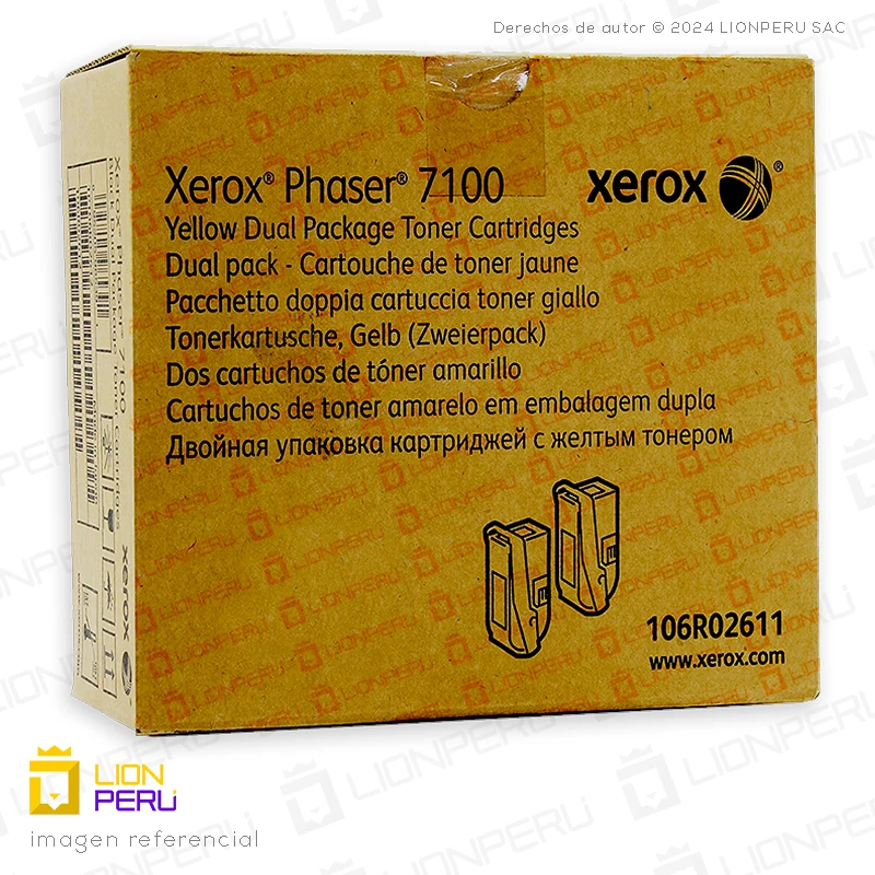 Toner Xerox 106R02611 Cartucho Dual Pack Yellow