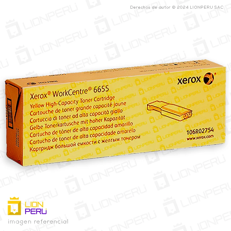 Toner Xerox 106R02754 Cartucho Alta Capacidad Yellow