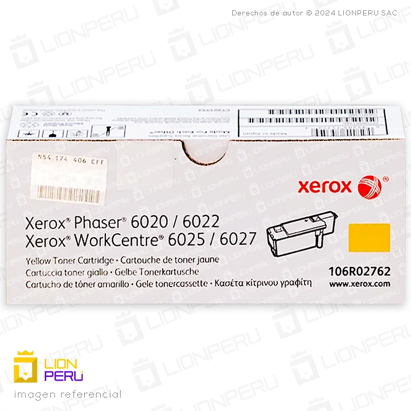 Toner Xerox 106R02762 Cartucho Alta Capacidad Yellow