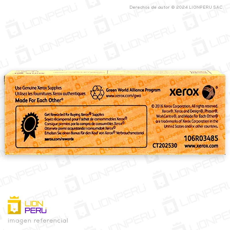 Toner Xerox 106R03485 Cartucho Alta Capacidad Cyan