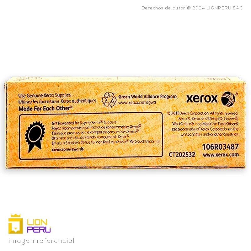 Toner Xerox 106R03487 Cartucho Alta Capacidad Yellow