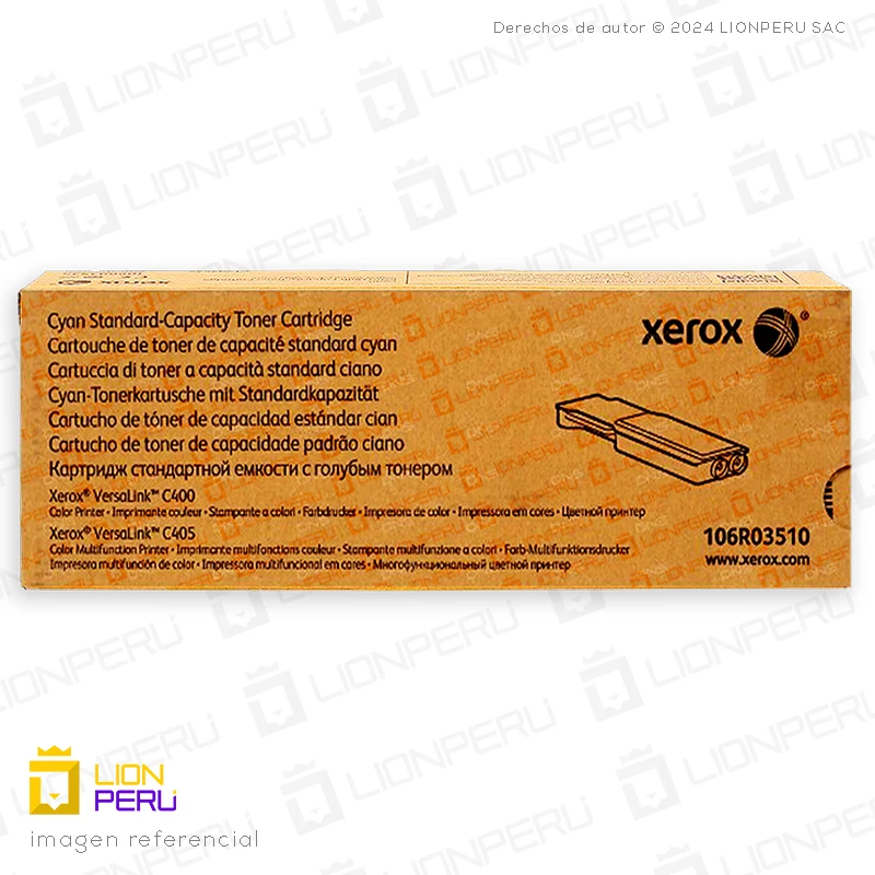 Toner Xerox 106R03510 Cartucho Capacidad Estandar Cyan