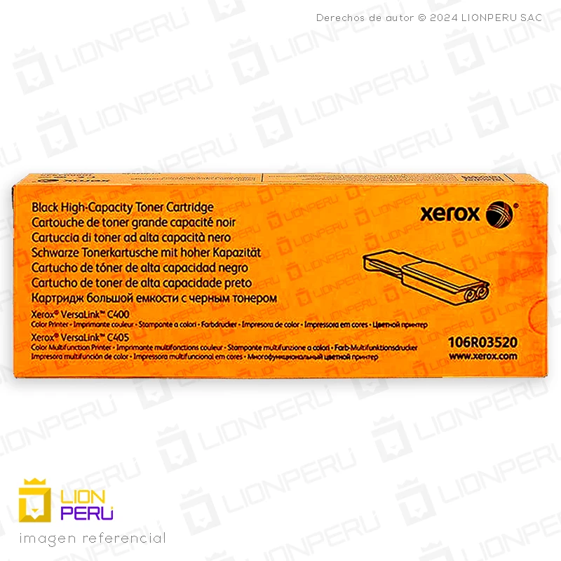 Toner Xerox 106R03520 Cartucho Alta Capacidad Black